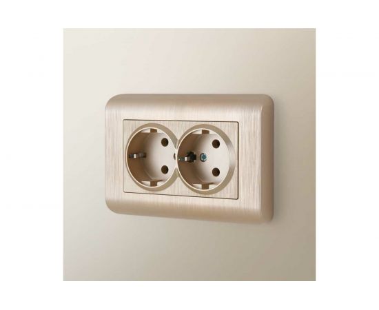 Рамка для двойной розетки Werkel W0082111 шампань a051273 – изображение 2