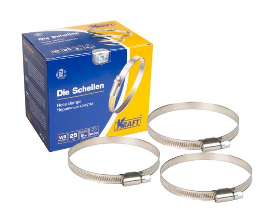 Хомут KRAFT 80-100 мм, нержавеющая сталь, уп. 25 шт. KT 880412 – изображение 2
