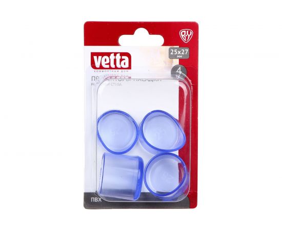 Протекторы-насадки на ножки стула VETTA ПВХ, 25x27 мм, 4 шт. 639-008 – изображение 2