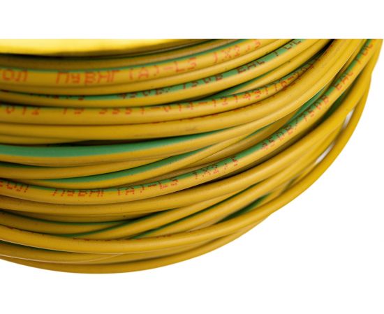 Провод ОРЕОЛ ПуВ нг А LS 1х2,5 желто-зеленый 50м 83245 – изображение 2
