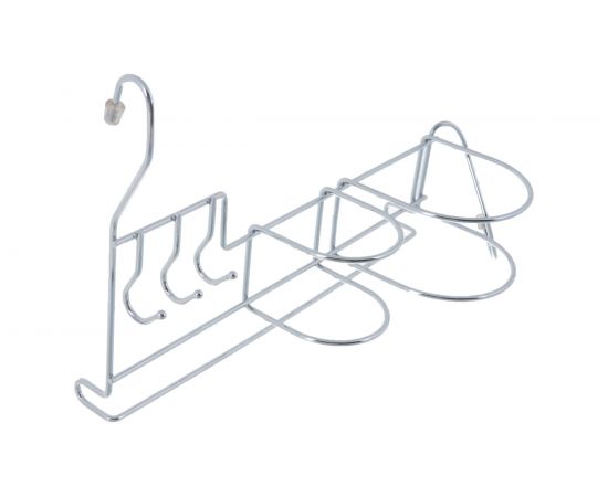 Полка на рейлинг со стаканами для столовых приборов Lemax, длина 140 мм, ширина 340 мм, высота 225 мм, хром MX-400 – изображение 2