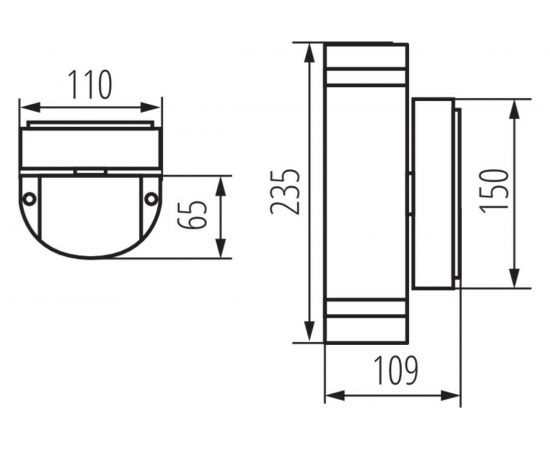Фасадный светильник KANLUX ZEW EL-235U-B 22441 – изображение 2