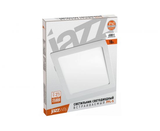 Встраиваемый светильник Jazzway PPL-S 18w 6500K IP40 WH 220мм квадратный 5009752A – изображение 3