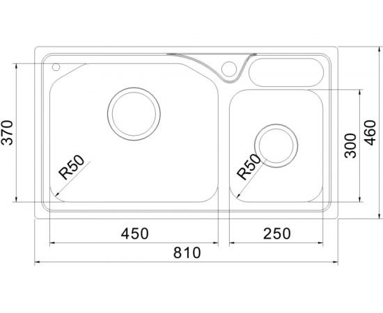 Врезная кухонная мойка Oulin OL-H9818 – изображение 7