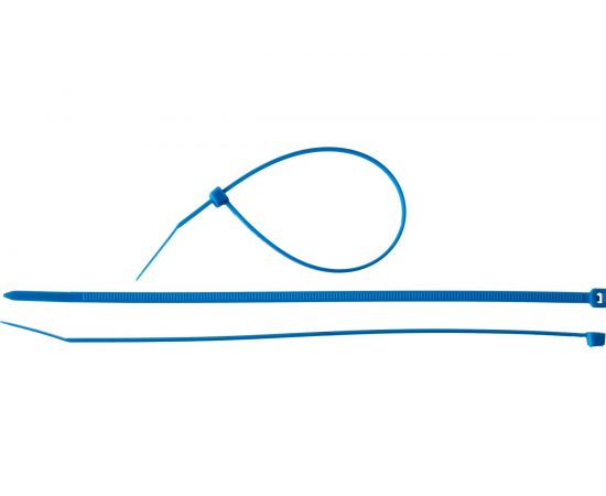 Нейлоновый хомут Зубр МАСТЕР синий, 3,6 мм x 200 мм, 100 шт 309070-36-200 