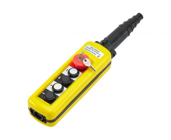 Кабельный пульт 4 кнопки, 2-ступенчатая, авар.стоп, ключ, XAC-A A4913K 