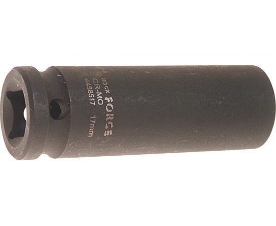 Головка торцевая 6-гранная ударная 17 мм, 1/2"", удлиненная L=80 мм ROCKFORCE RF-4458517 