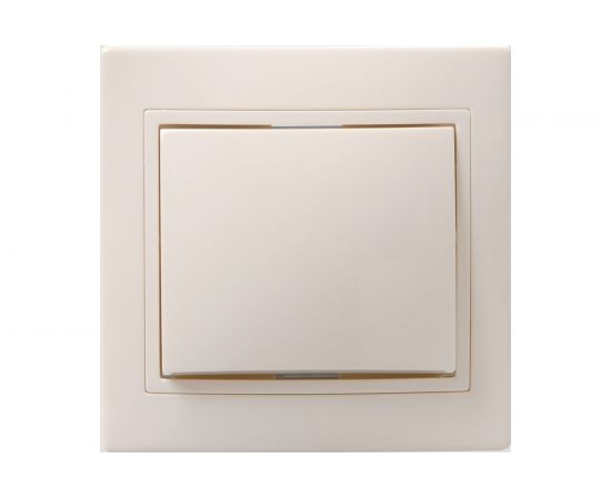 Проходной одноклавишный выключатель IEK КВАРТА 10А кремовый EVK12-K33-10-DM 