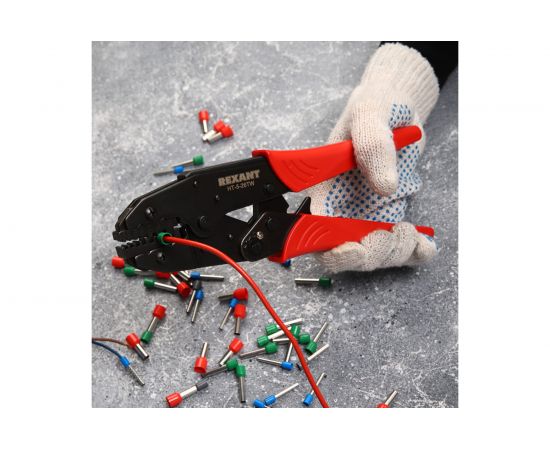 Кримпер для обжима двойных штыревых наконечников REXANT 2x0.5-6.0 мм² HT-5-26TW 12-3222 