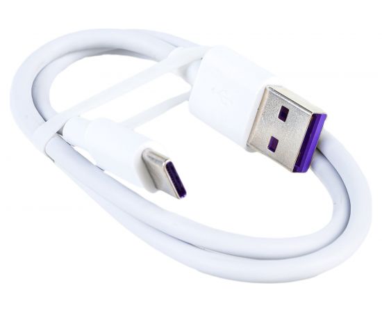 Кабель для зарядки Nord-Yada Android USB-TYPE C 5А 0,5м белый (TPE) 908964 