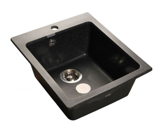 Мраморная мойка GRANFEST PRACTIK одна чаша 505*427 мм черный GF-P--505 