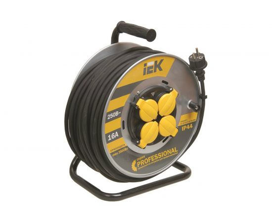 Удлинитель на металлической катушке с термозащитой 4х50м УК50 КГ3х1.5 IP44 IEK Professional WKP16-16-04-50-44 277742 