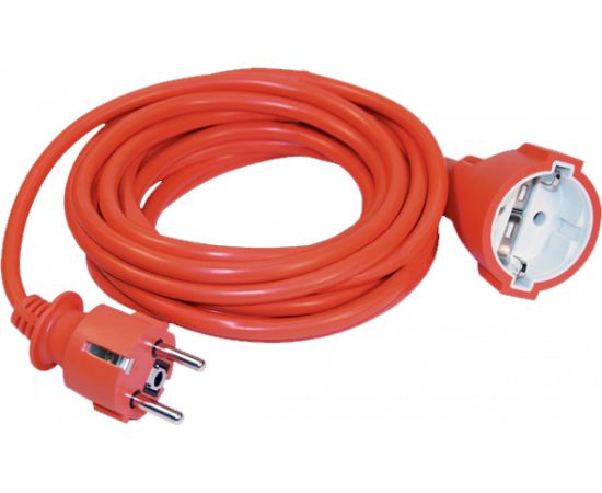 Шнур IEK УШ-01РВ оранжевый, с вилкой и розеткой, 2P+PE, 3х1,0, 5метров WUP10-05-K09-N 