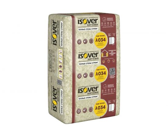Утеплитель Isover ТЕПЛЫЕ СТЕНЫ СТРОНГ 100х610x1000/Е/К 67106 