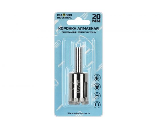 Коронка алмазная по керамике, плитке и стеклу 20 мм Diamond Industrial DIDCBC020 