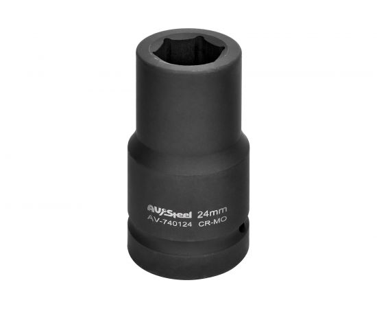 Головка ударная шестигранная удлиненная (24 мм; 1DR) AV Steel AV-740124 