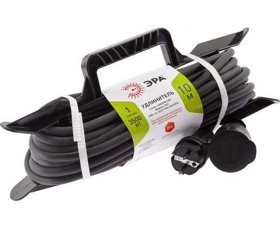 Силовой удлинитель ЭРА UFx-1e-3x2,5-10m-IP44 KG на рамке с/з 1 розетка 10 м КГ 3х2,5 Б0050870 – изображение 2