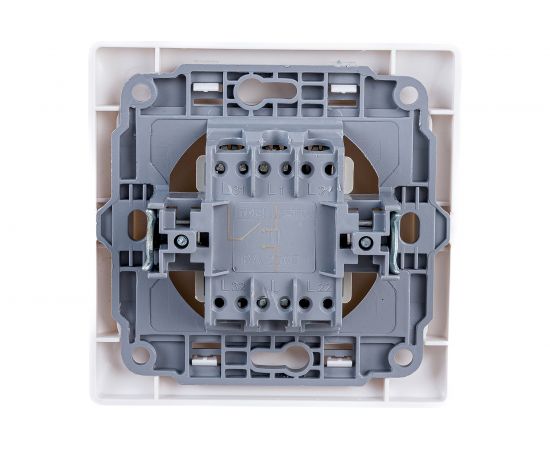 1 клавишный выключатель TDM Ильмень на 2 направления 10А белый SQ1823-0005 – изображение 2