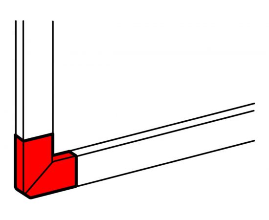 Плоский угол 90 Legrand для односекционных кабель-каналов DLP 35x105 - белый 010784 – изображение 2