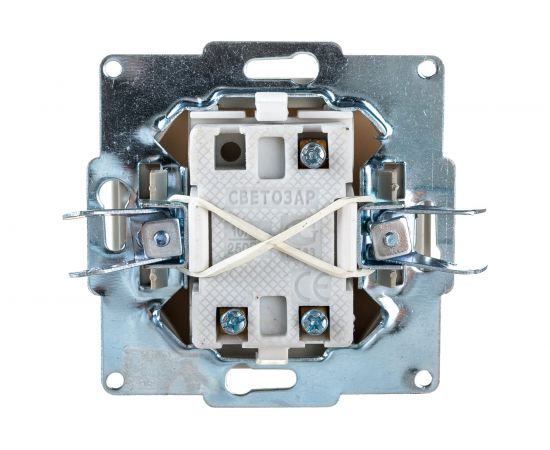 Проходной выключатель одноклавишный СВЕТОЗАР ГАММА, SV-54137-GM – изображение 2