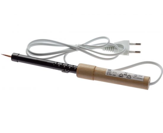 Паяльник с деревянной рукояткой ЭРА ЭПСН 230 В, 25 Вт, PLR01 25 W Б0046951 – изображение 2