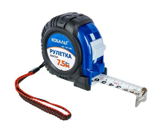 Рулетка КОБАЛЬТ Вектор 7.5 м x 25 мм 247-248 – изображение 2