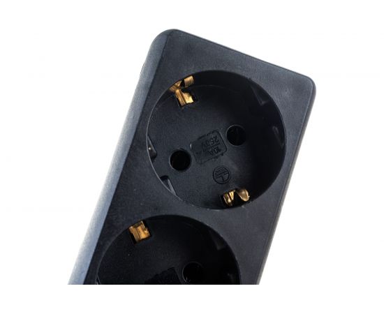 Удлинитель ExeGate EC-3-3B 3 евро с заземлением, 3м, выключатель с подсветкой, черный 279351 – изображение 3