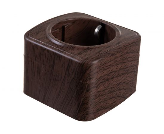 Розетка EKF ОП Минск 1-местная, 16А, с заземлением, тёмное дерево SQEGR16-028-40 – изображение 3