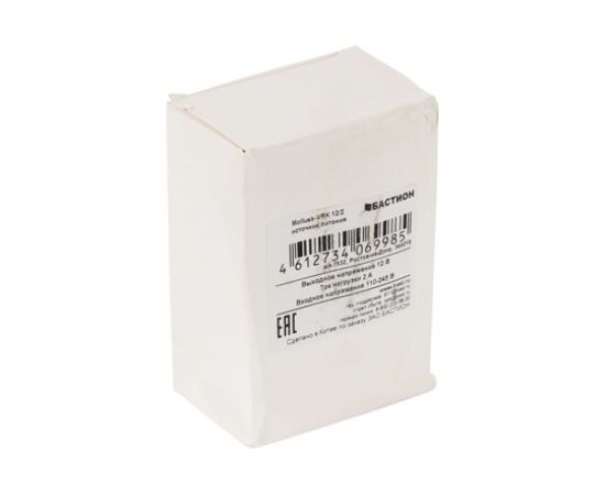 Источник питания Бастион Mollusk-VRK 12/2 12В, 2А, сетевой диапазон 110-245В встроенная вилка 8831 – изображение 3