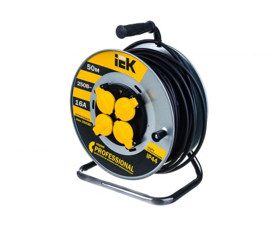 Удлинитель на металлической катушке с термозащитой 4х50м УК50 КГ3х1.5 IP44 IEK Professional WKP16-16-04-50-44 277742 – изображение 3