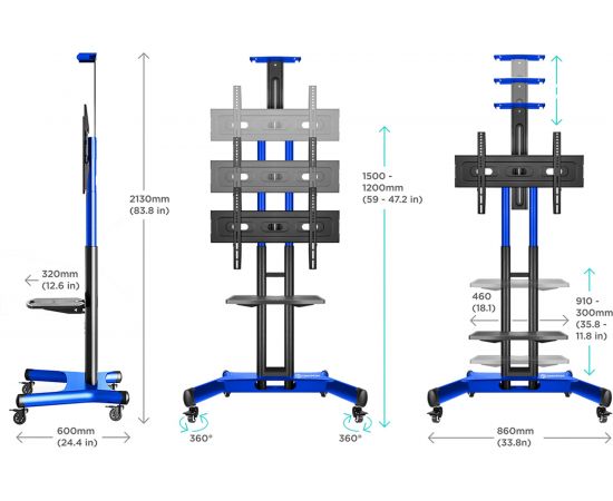 Стойка для ТВ ONKRON TS1551B – изображение 3