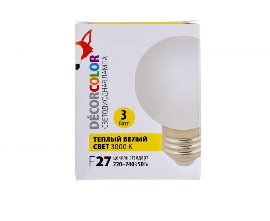 Светодиодная декоративная лампа Volpe LED-G60-3W/3000K/E27/FR/С UL-00006955 – изображение 4