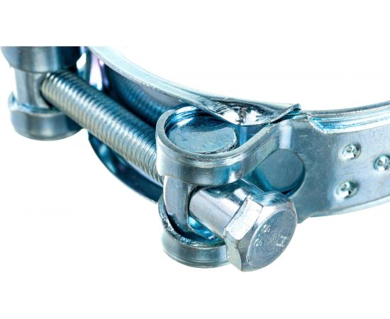 Силовой хомут Nord-Yada Д: 68-73 мм, Ш: 24 мм, Т: 1.5 мм, болт: М8х70, оцинкованная сталь 905999 – изображение 4