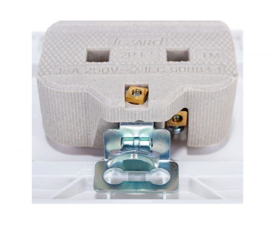 Двойная розетка LEZARD MIRA б/ з керамика белый с белой вставкой 701-0202-128 – изображение 4