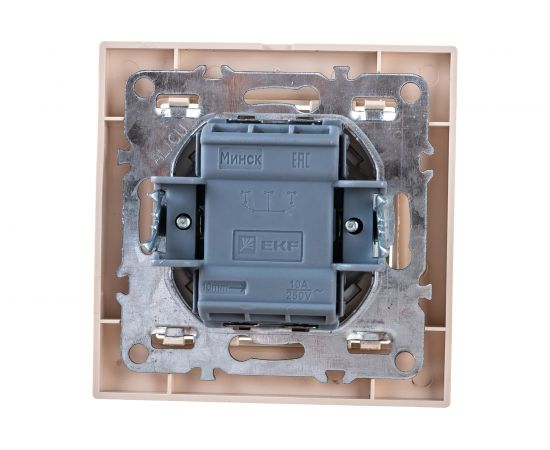 2-клавишный выключатель EKF Минск СП, с индикатором 10А, бежевый ERV10-123-20 – изображение 4
