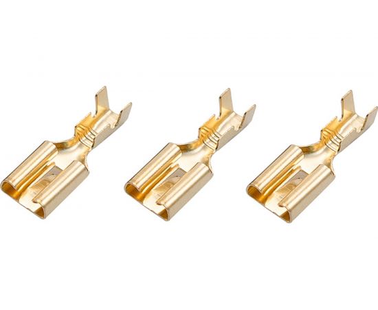 Плоская клемма гнездо REXANT 7,5 мм РП-м 2.5-(6.3) латунь 10 шт 06-0401-A – изображение 4