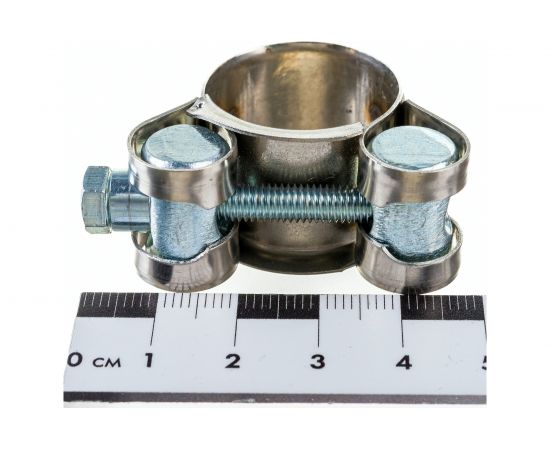 Силовой хомут Nord-Yada Д: 20-22 мм, Ш: 18 мм, Т: 0,6 мм, болт: М5х40, нерж. сталь 903114 – изображение 4