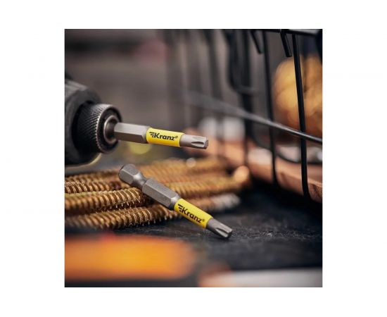 Бита Torx (2 шт; T25x50 мм; сталь S2) для шуруповерта KRANZ KR-92-0428-1 – изображение 5