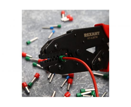Кримпер для обжима двойных штыревых наконечников REXANT 2x0.5-6.0 мм² HT-5-26TW 12-3222 – изображение 7