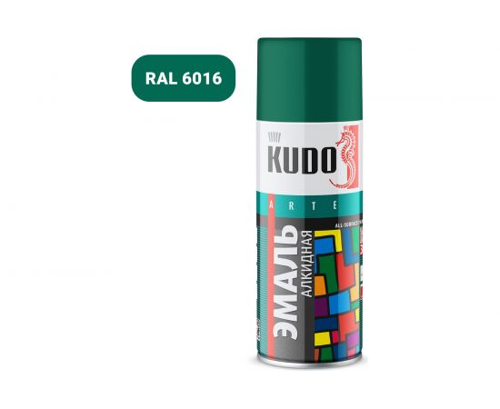Эмаль-аэрозоль KUDO ун. темно-зеленая 520 мл 1/12 1007 54681 