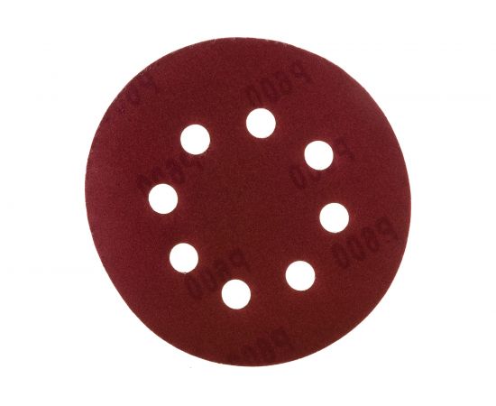 Круг шлифовальный перфорированный, 8 отверстий, 125 мм, P600, 5 шт Росомаха 438600 