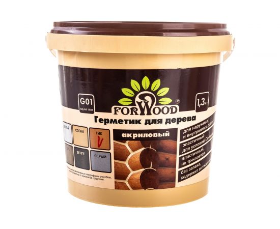 Герметик для дерева Forwood ВДАК-1501 тик 1,3 кг 141289 