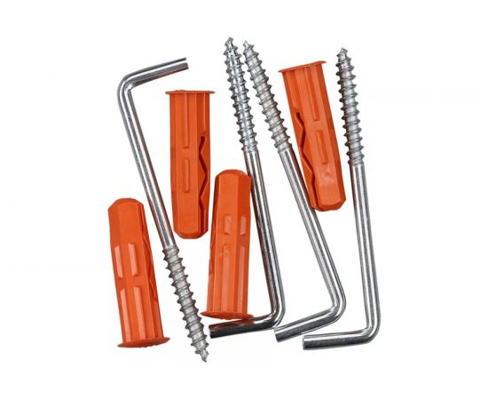 Крюк-шуруп ЕВРОПАРТНЕР L- обр. Zn d5,5хL80 в компл. c дюбелем MULTI 10x40 4шт. MP 319 17 