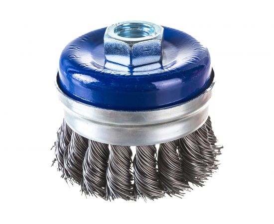 Кордщетка чашеобразная витая усиленная (65 мм; М14) ПРАКТИКА 032-485 