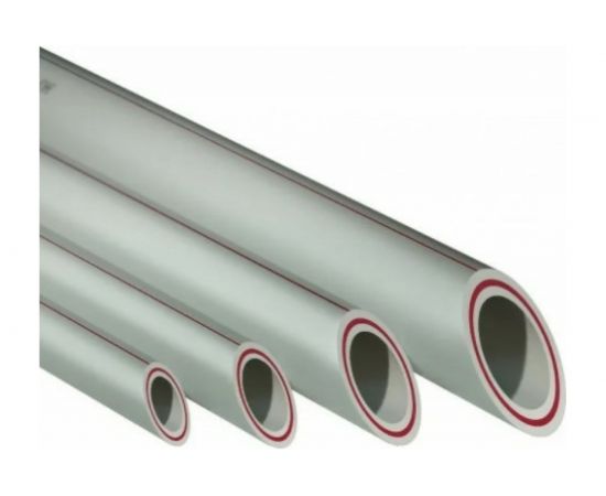 Труба RTP PN20, SDR 7.4, армированная стекловолокном, цвет слоя красный D 20х2.8 мм, 2 м, серая 17617 