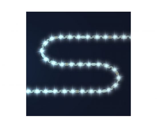 Светодиодная лента Apeyron 24В, 5Вт/м,smd2835, 60д/м, IP20, 400Лм/м, S-типа 6мм, 5м, холодный белый 351 