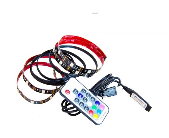 ТВ-подсветка Apeyron, комплект светодиодной ленты 5В, 14,4Вт/м RGB 10-70 