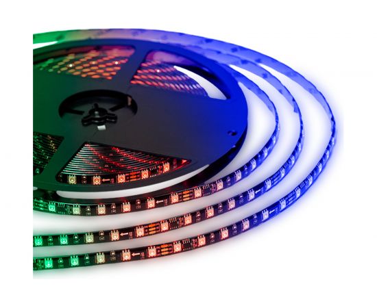 Комплект адресной ленты Apeyron 24В, 14,4Вт/м, smd5050, 60д/м, IP65, подложка 10мм (черная), 10м/ 10-102 