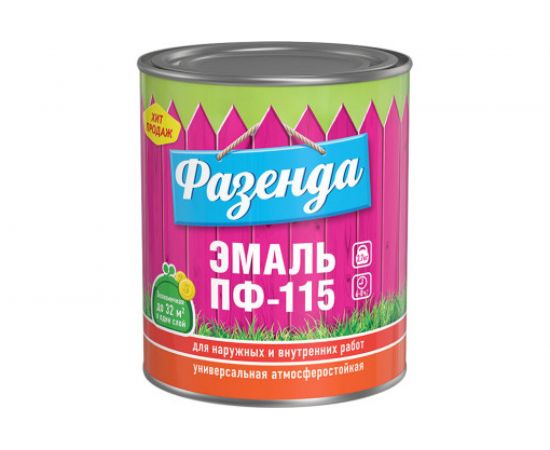 Эмаль Ленинградские краски Фазенда ПФ-115 красная 0,9 кг 24300 