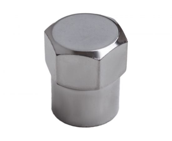 Колпачки на шинный вентиль AIRLINE шестигранные, пластик, цвет хром, 60 шт. AVC-60-03 – изображение 2